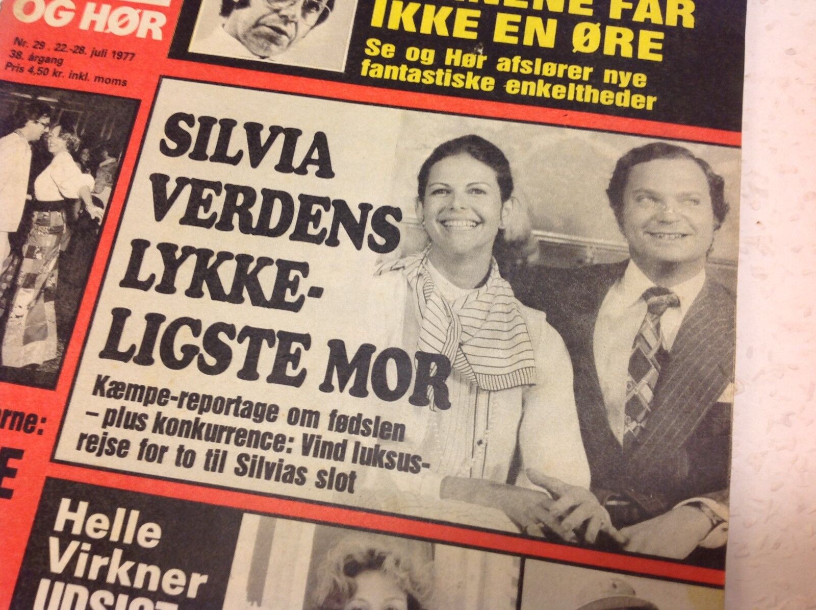 Queen Silvia Sweden Princess Victoria Birth Danish Magazine 1977 "Se og Hoer"