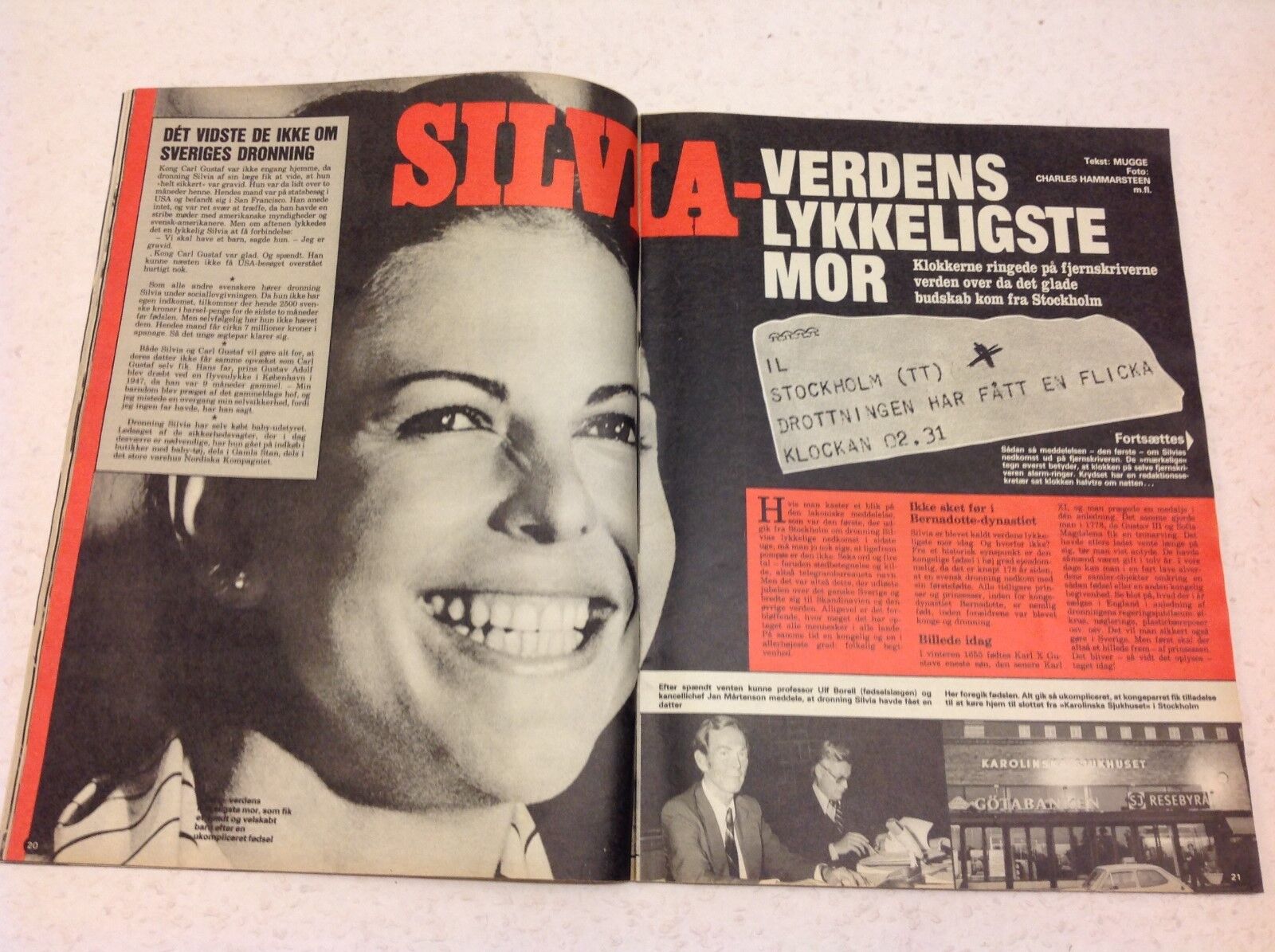 Queen Silvia Sweden Princess Victoria Birth Danish Magazine 1977 "Se og Hoer"