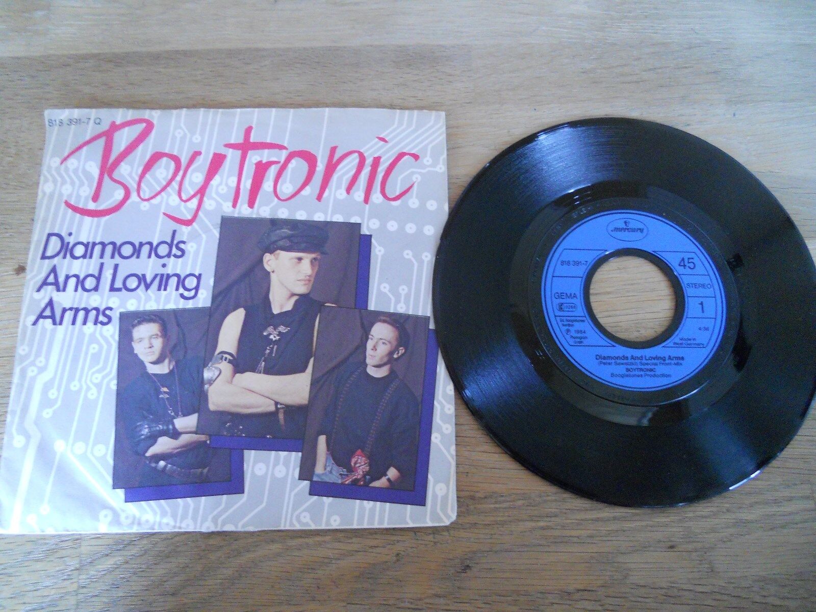 BOYTRONIC DIAMONDS ARE LOVING ARMS GERMAN 1984 ORIGINAL VINYL SINGLE MERCURY SEE