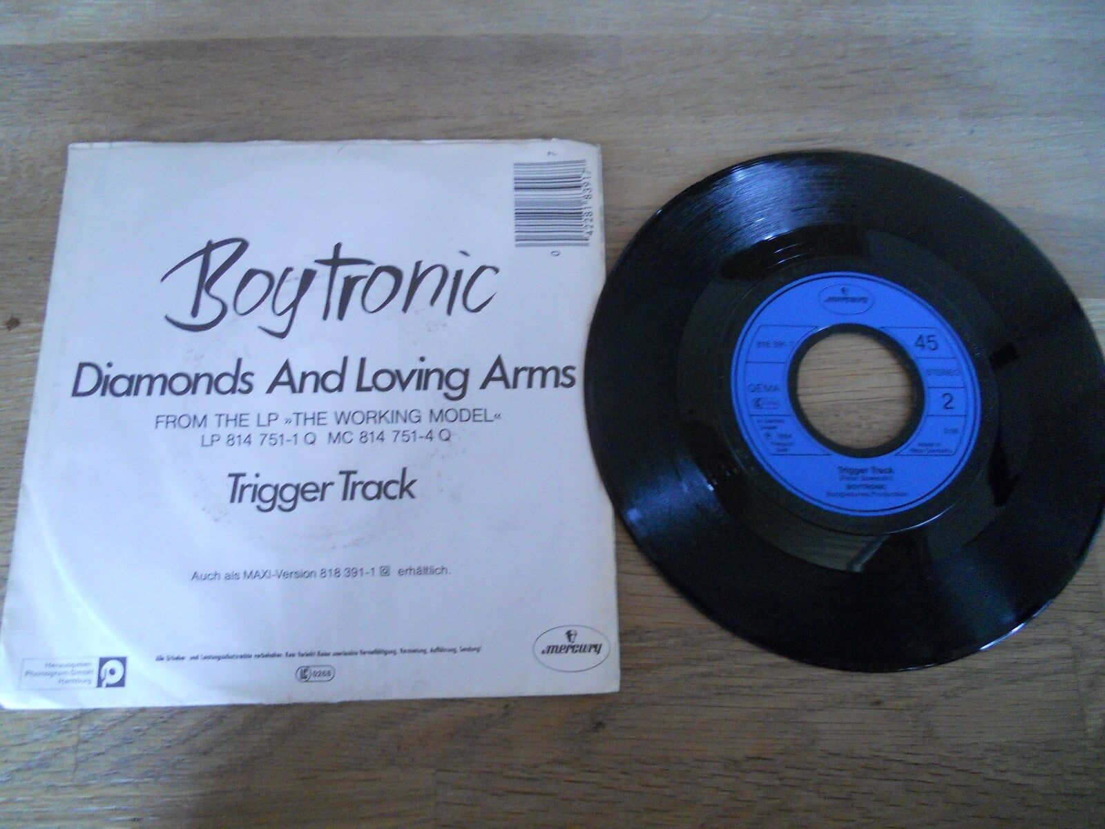 BOYTRONIC DIAMONDS ARE LOVING ARMS GERMAN 1984 ORIGINAL VINYL SINGLE MERCURY SEE