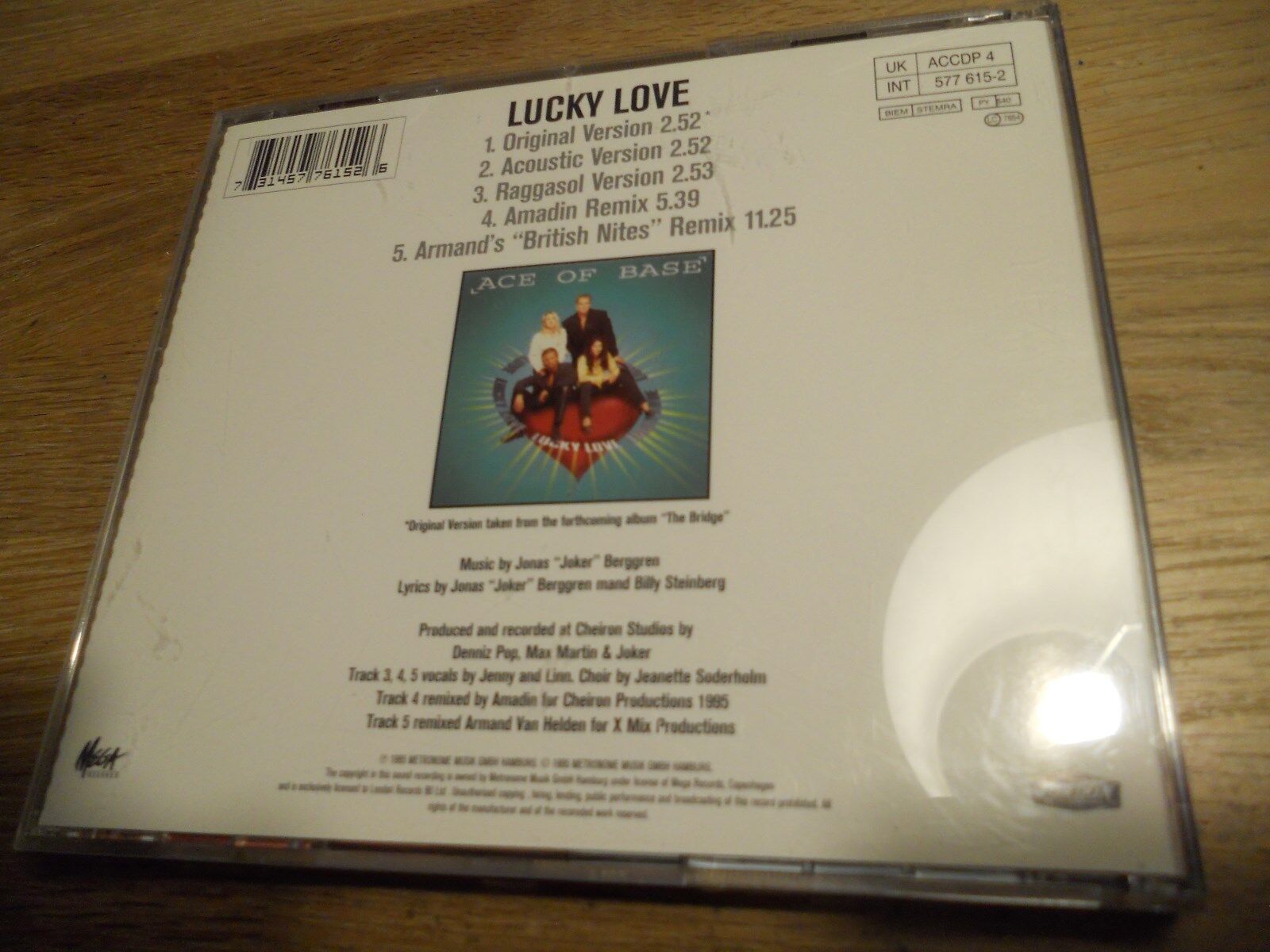 ACE OF BASE "LUCKY LOVE" 1995 CD 5 RARE REMIXED TRACKS LONDON RECORDS UK ACCDP 4