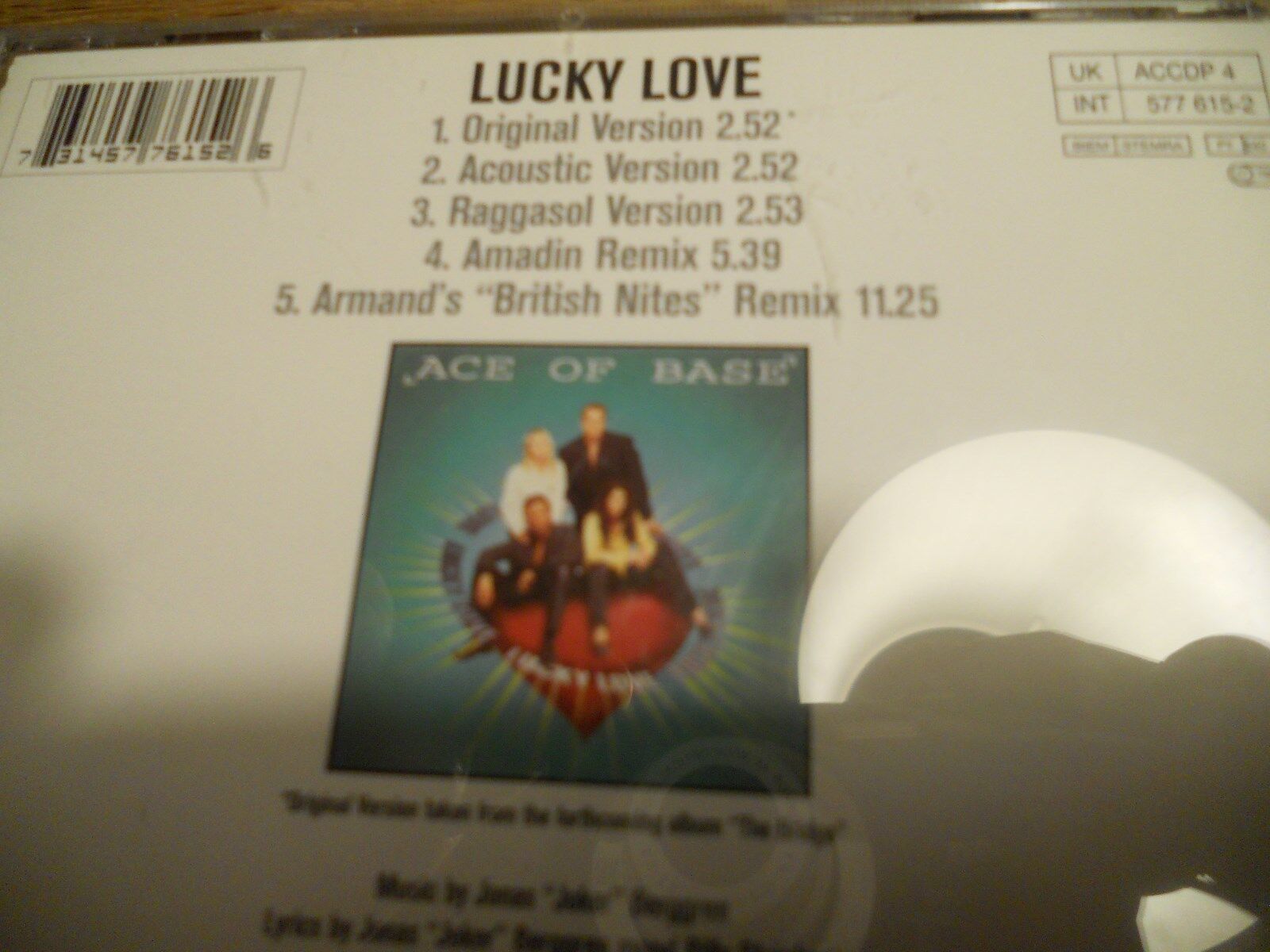 ACE OF BASE "LUCKY LOVE" 1995 CD 5 RARE REMIXED TRACKS LONDON RECORDS UK ACCDP 4