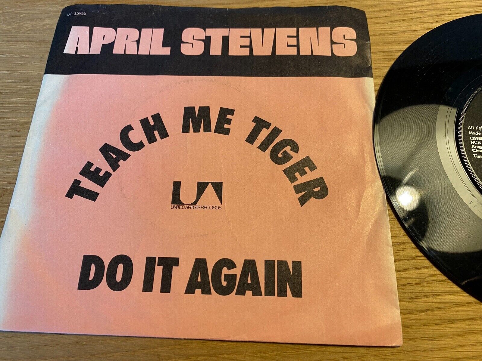 APRIL STEVENS "TEACH ME TIGER/DO IT AGAIN" 1972 UNITED ARTISTS  EMI RECORDS DK*