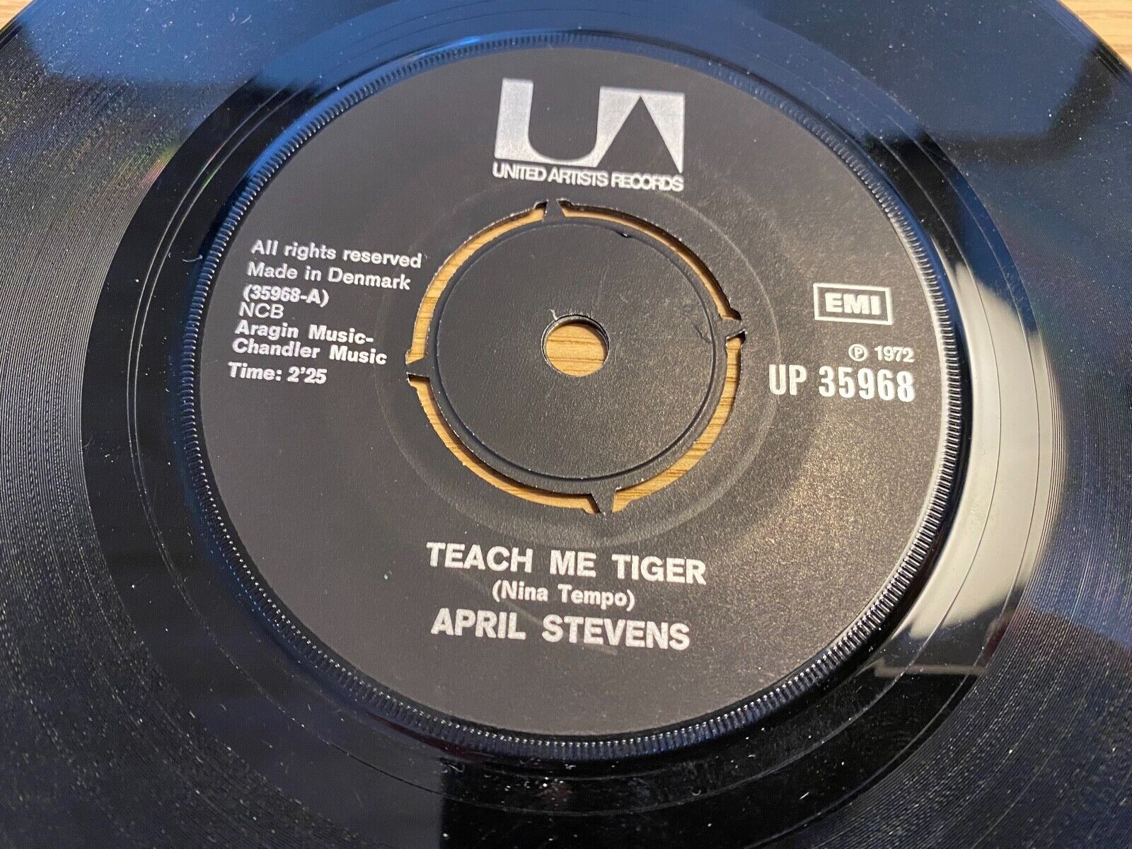 APRIL STEVENS "TEACH ME TIGER/DO IT AGAIN" 1972 UNITED ARTISTS  EMI RECORDS DK*