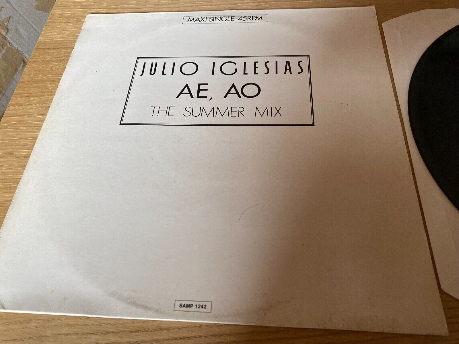 JULIO IGLESIAS "AE AO" THE SUMMER MIX PROMOTIONAL COPY 1988 VINYL MAXI SINGLE**