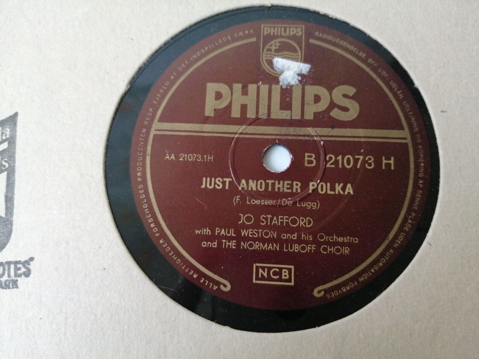 78 RPM  shellac JO STAFFORD : My DearestMy Darling /Just Another Polka