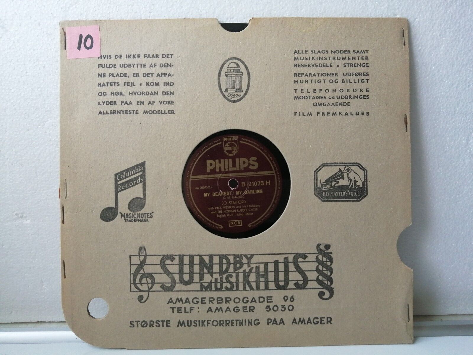 78 RPM  shellac JO STAFFORD : My DearestMy Darling /Just Another Polka