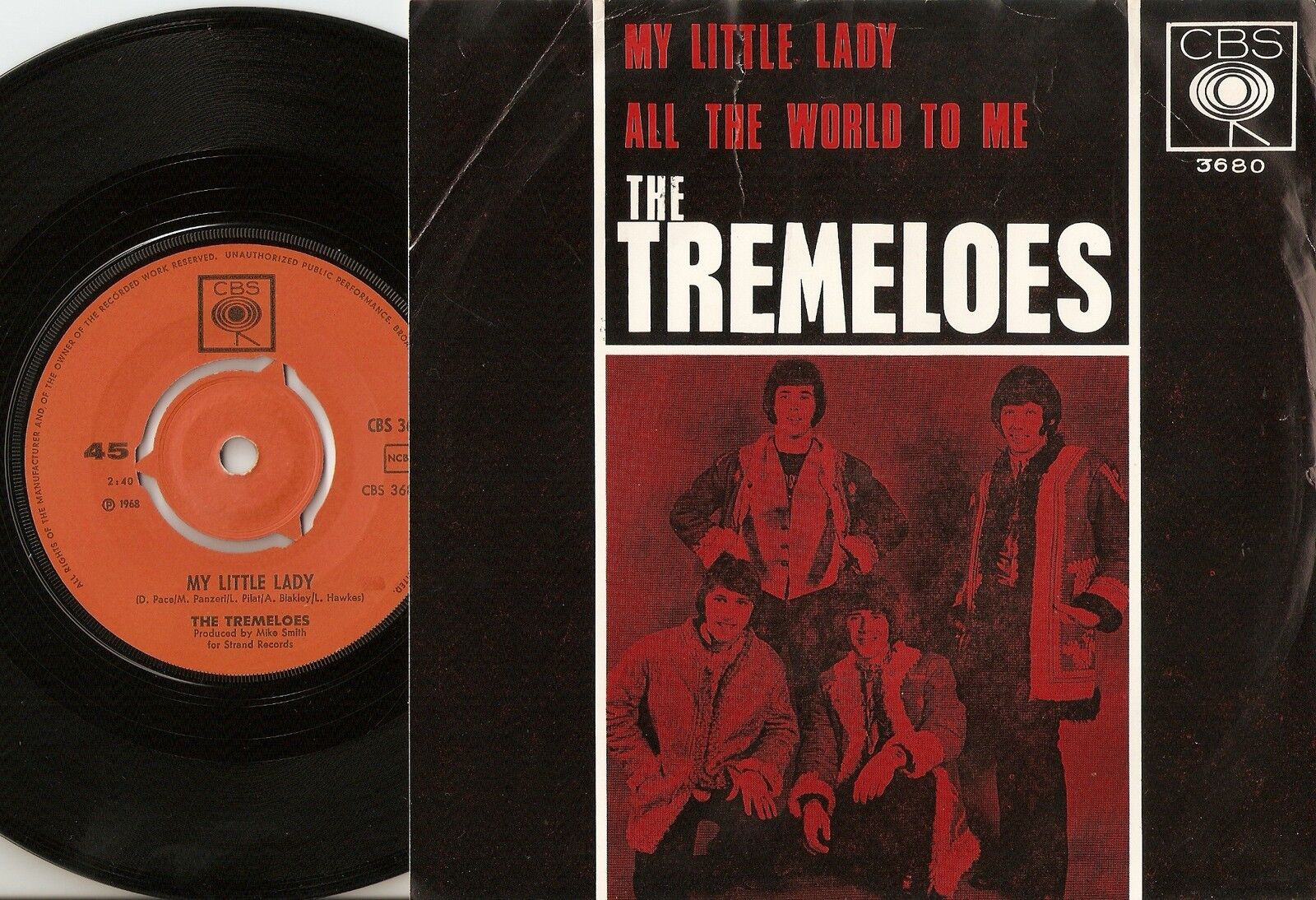 THE TREMELOES MY LITTLE LADY NORWAY 45+PS 1968 MOD FREAKBEAT GARAGE PSYCH