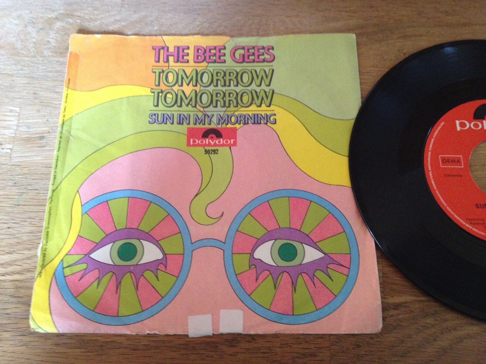 THE BEE GEES ""TOMORROW TOMORROW / SUN IN MY MORNING" POLYDOR RECORDS GERMANY***