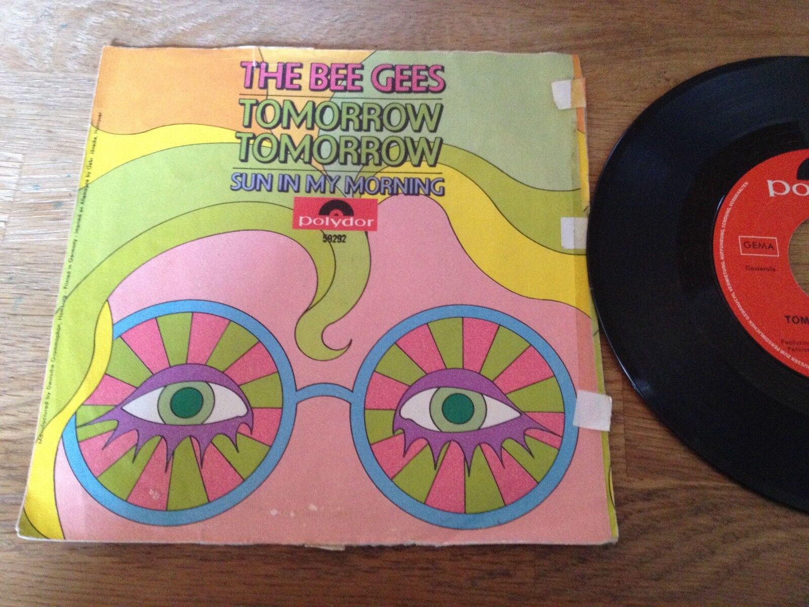 THE BEE GEES ""TOMORROW TOMORROW / SUN IN MY MORNING" POLYDOR RECORDS GERMANY***