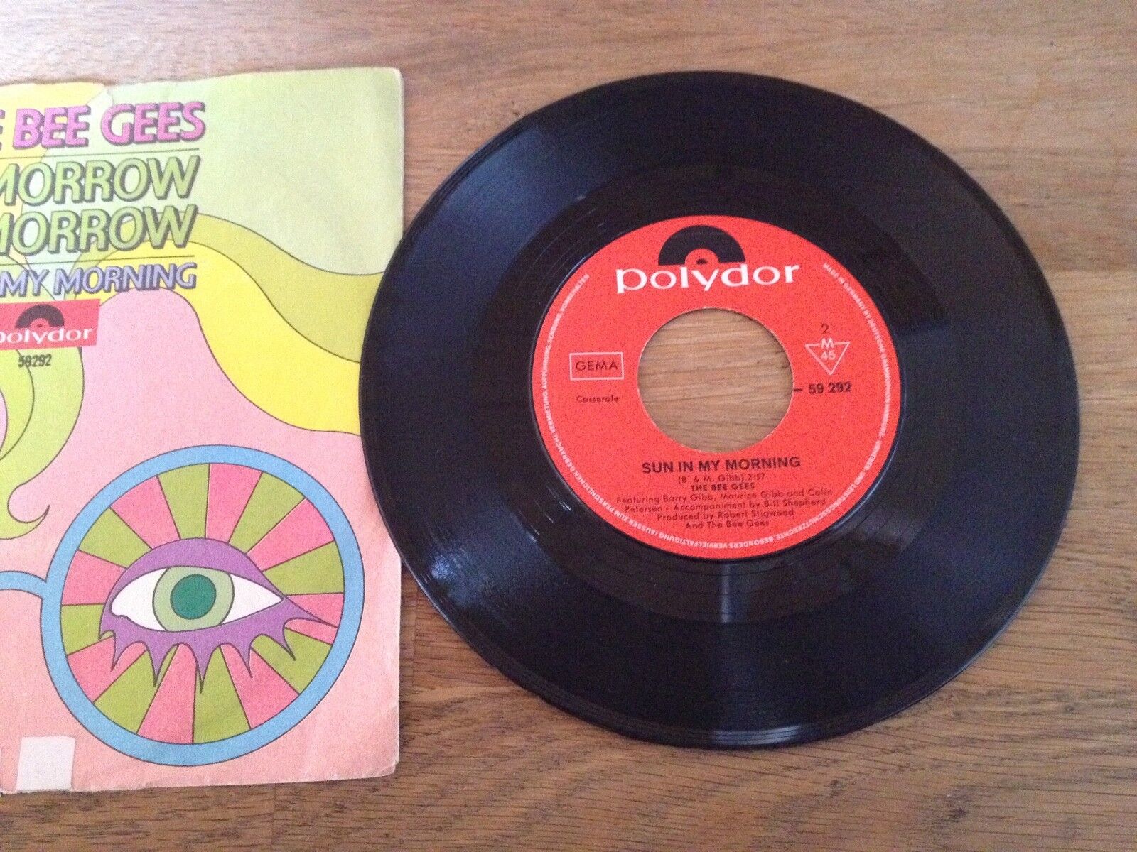 THE BEE GEES ""TOMORROW TOMORROW / SUN IN MY MORNING" POLYDOR RECORDS GERMANY***