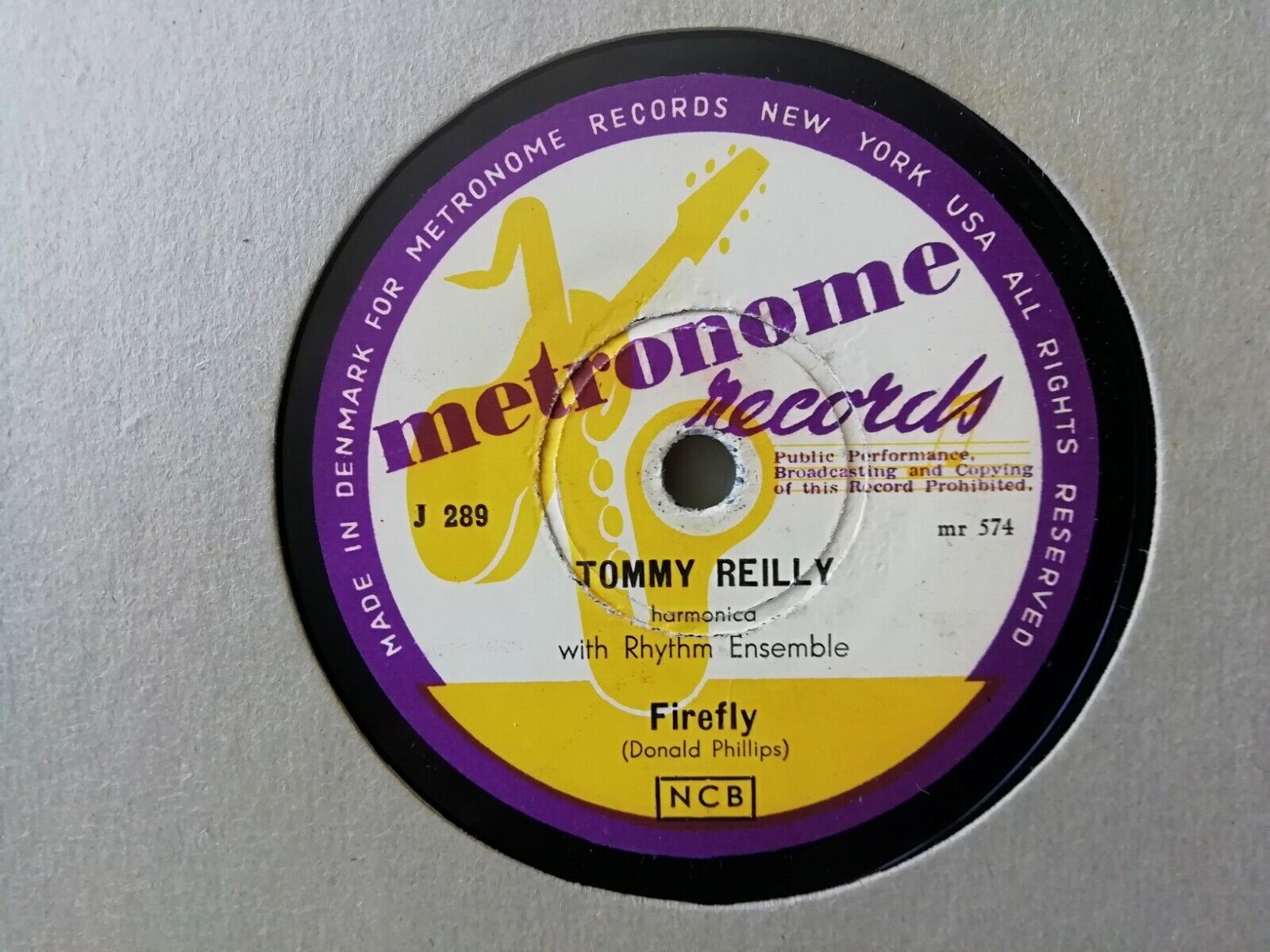 78 rpmTOMMY REILLYHarmonica wRhythm EnsembleFirefly/Stormy Weather