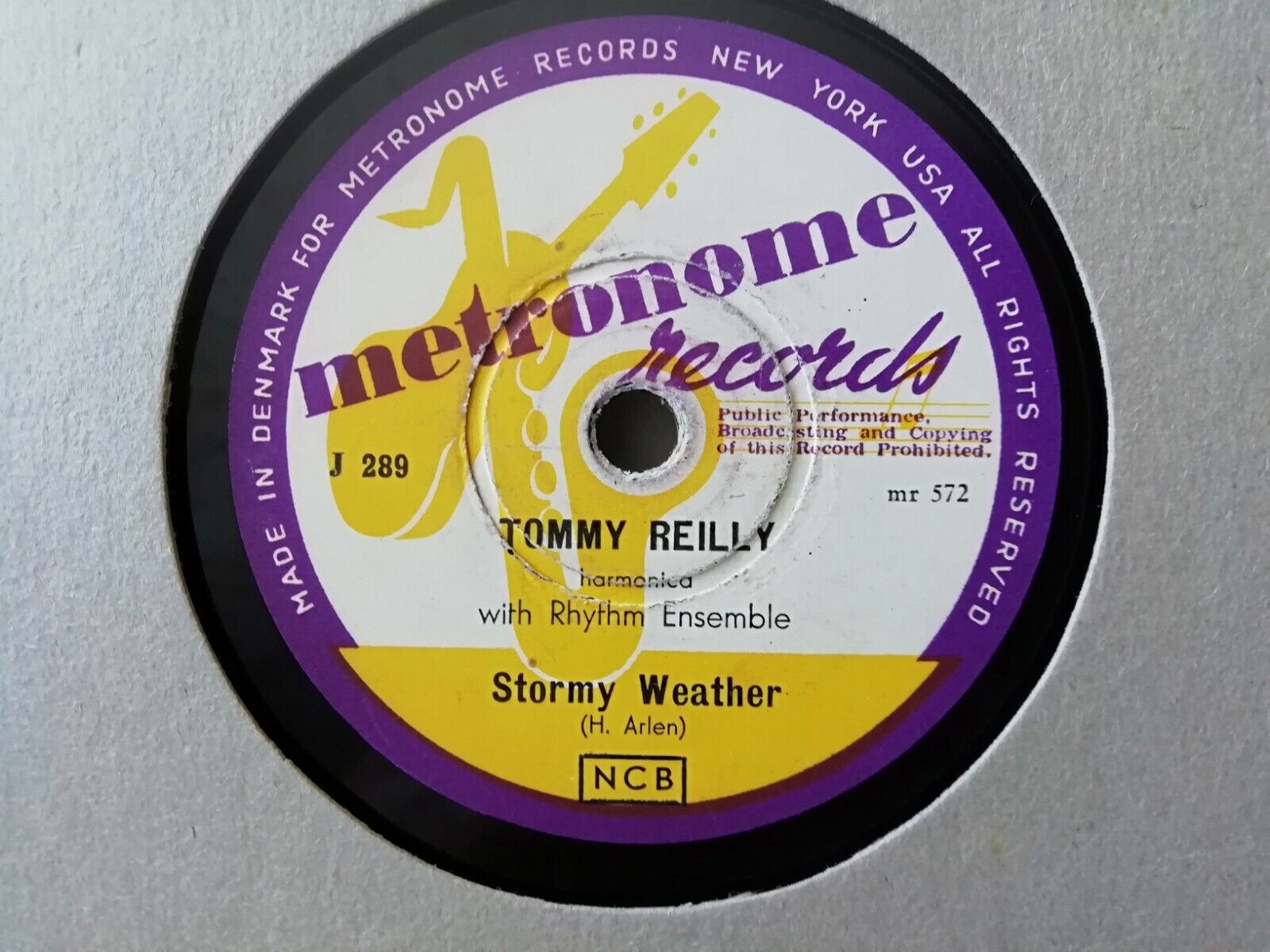 78 rpmTOMMY REILLYHarmonica wRhythm EnsembleFirefly/Stormy Weather