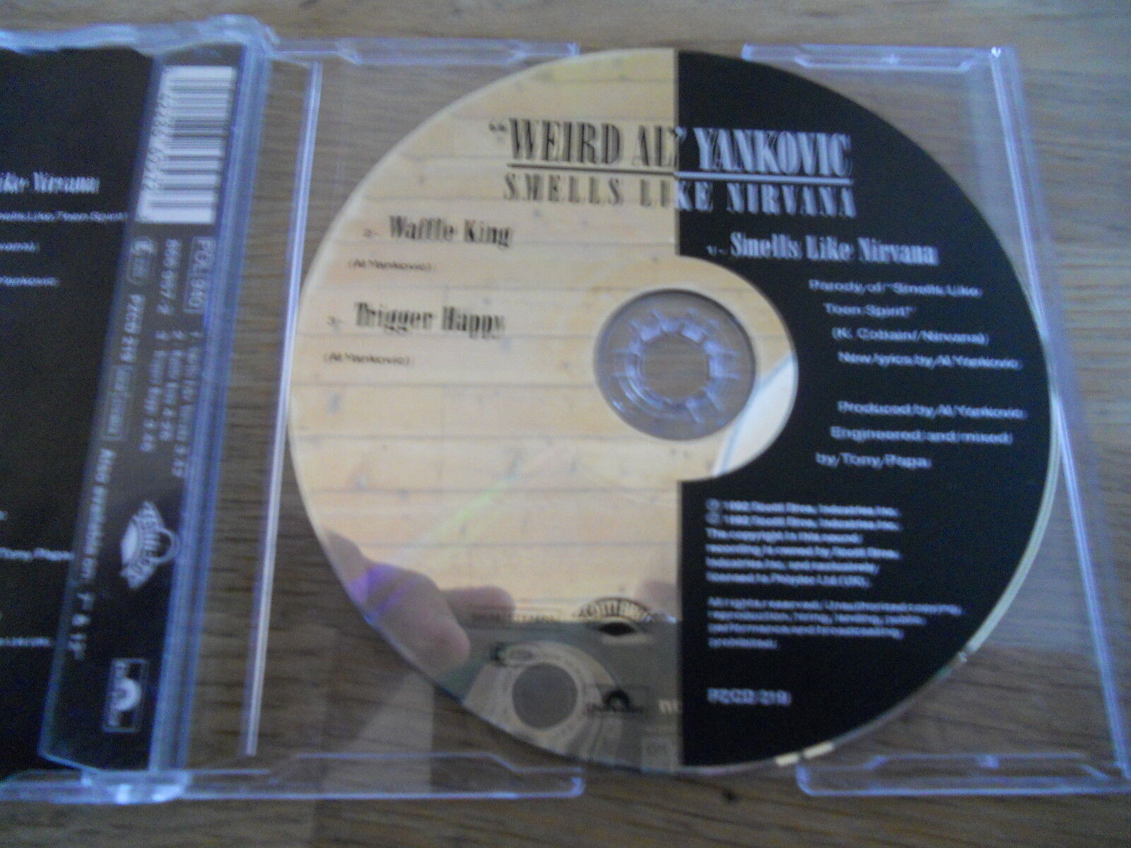 WEIRD AL YANKOVIC SMELLS LIKE NIRVANA 3 TRACK 1992 CD SINGLE SCOTTI BROS RECORDS