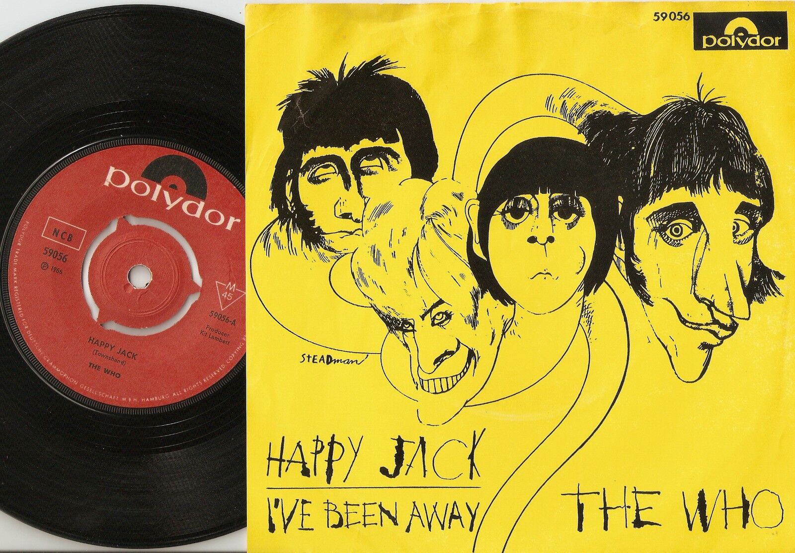 THE WHO HAPPY JACK  I`VE BEEN AWAY NORWAY 45+PS 1966 FREAKBEAT MOD HIGH NUMBERS