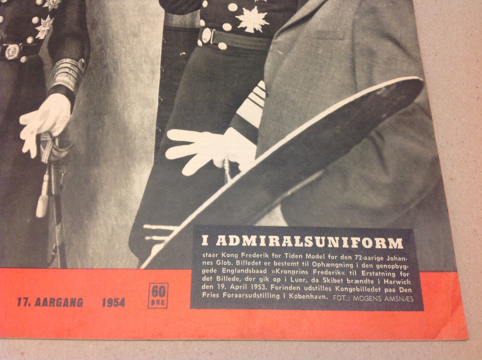 KING FREDERIK DENMARK MAUREEN O'HARA BACK VTG DANISH Magazine Billed-Bladet 1954