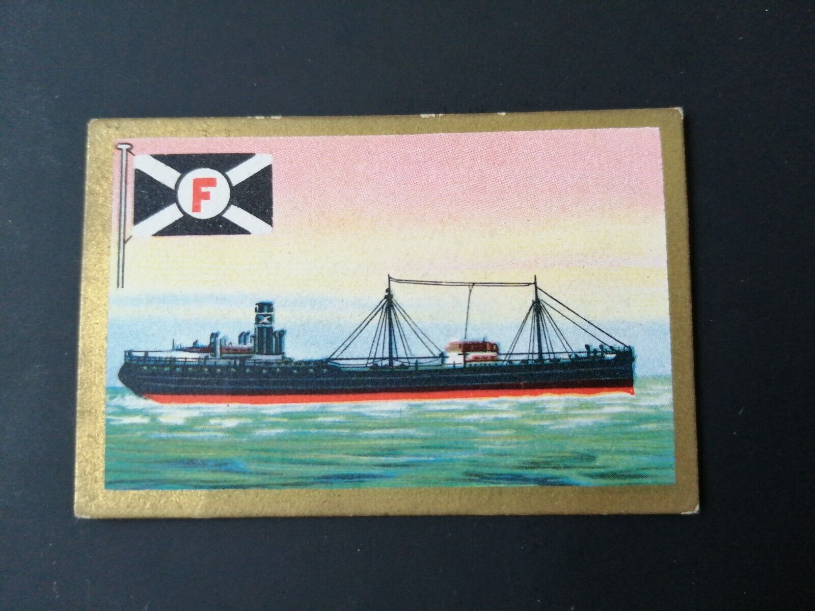 German SABA tobacco ship trading card 1931-33No 75 " Frigga" Hamburg