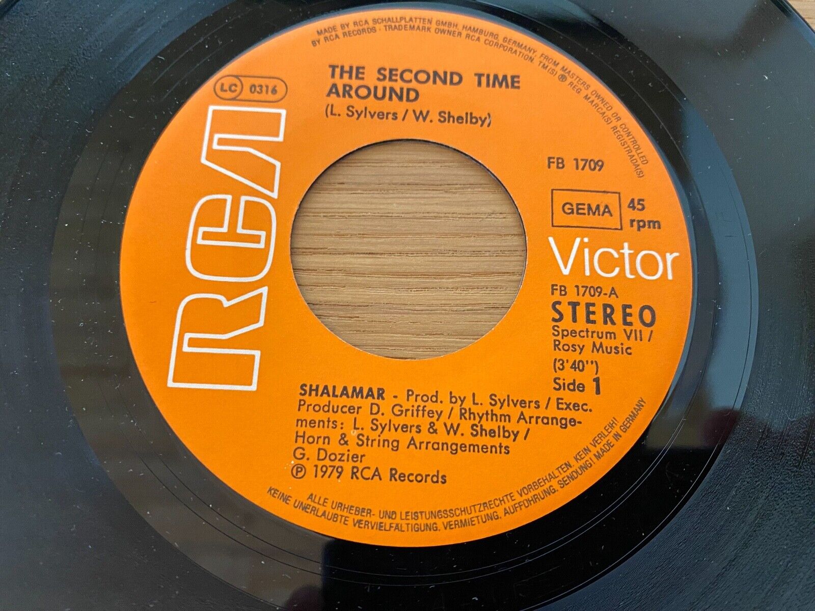 SHALAMAR "THE SECOND TIME AROUND/LEAVE IT ALL UP TO LOVE" 1979 RCA VICTOR VINYL*