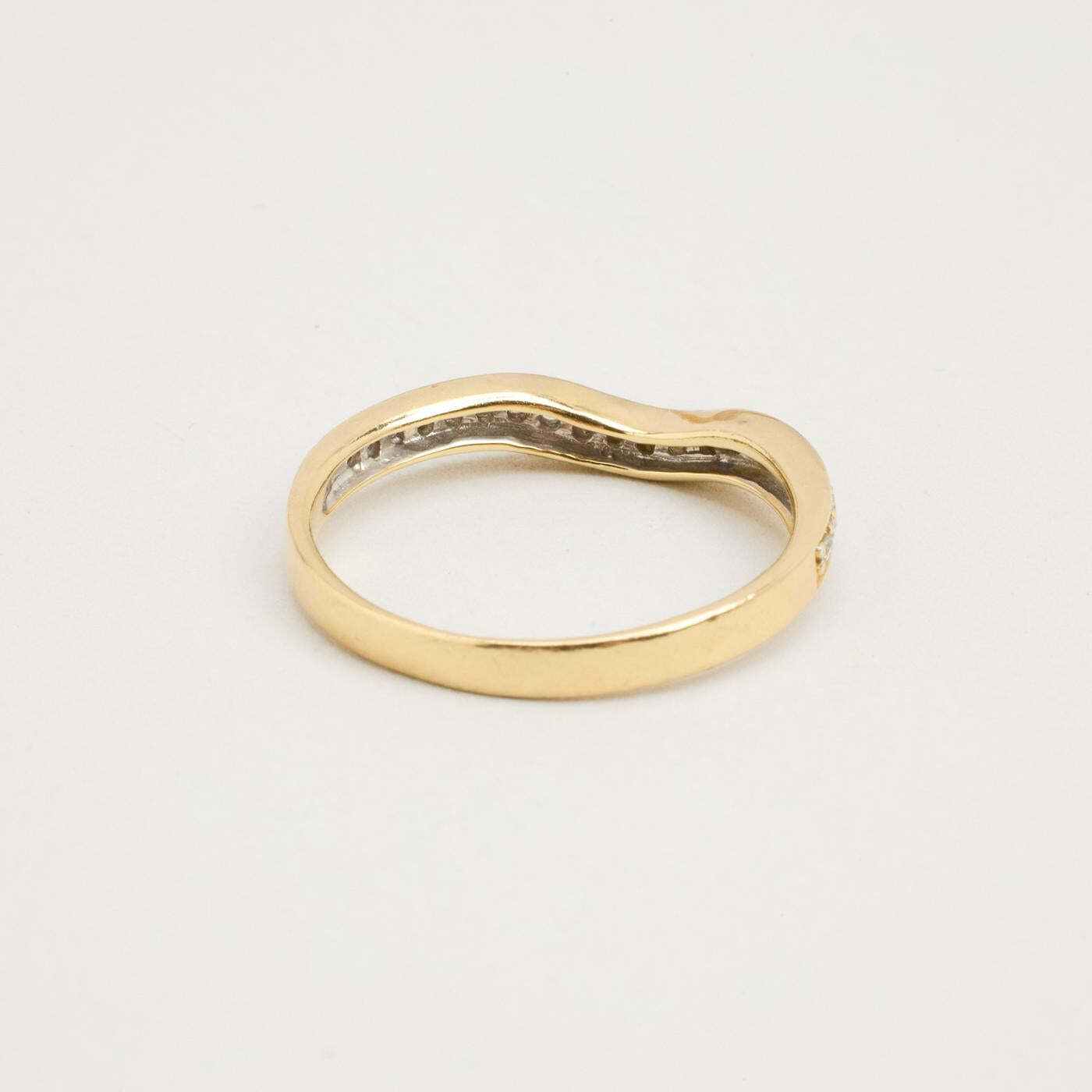 Ring with diamond (011 ct) in 14K Gold size 6¾ | Real Genuine Gold