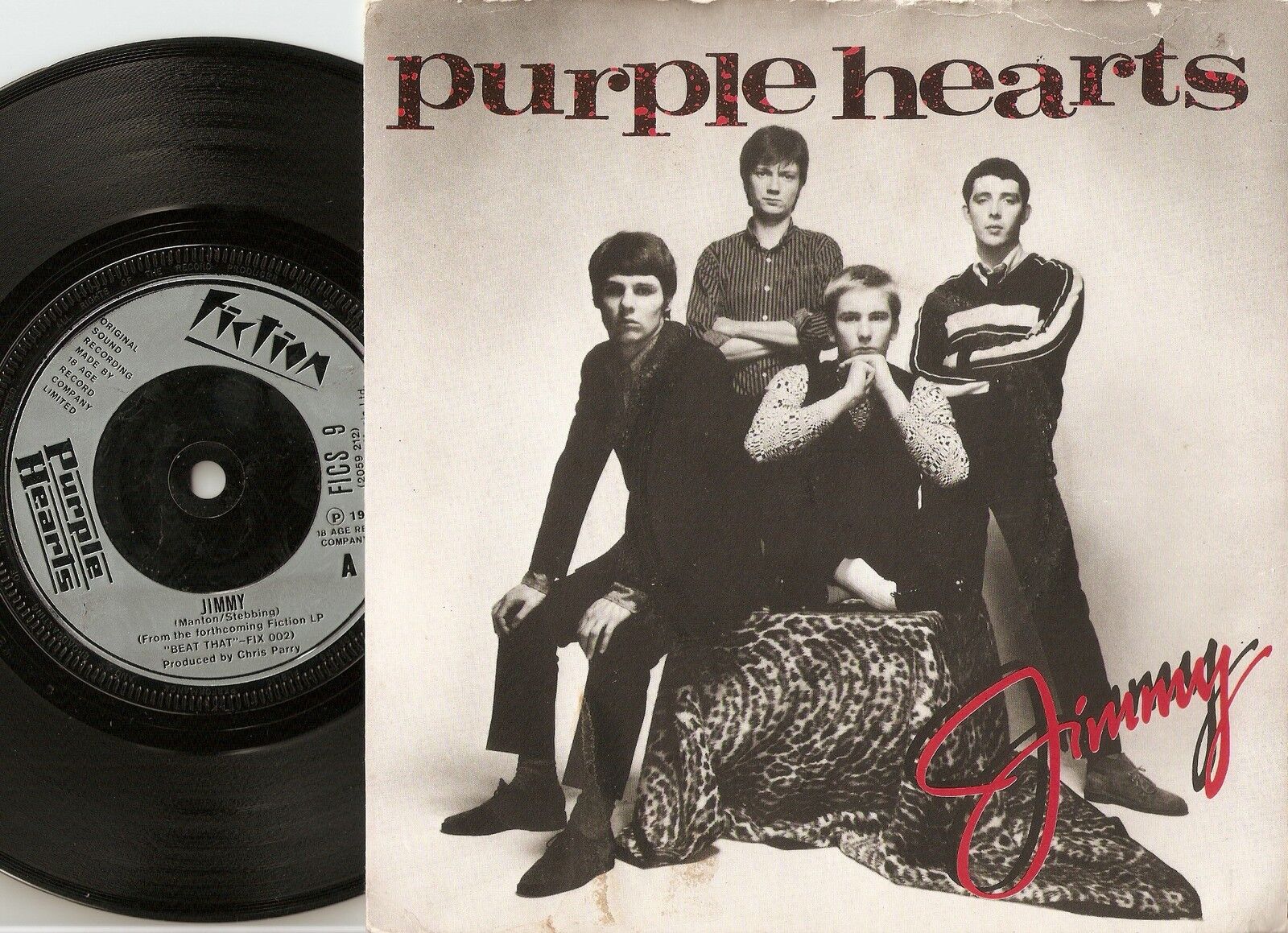 PURPLE HEARTS JIMMY  WHAT AM I GONNA DO 45+PS 1980 MOD REVIVAL THE JAM THE WHO