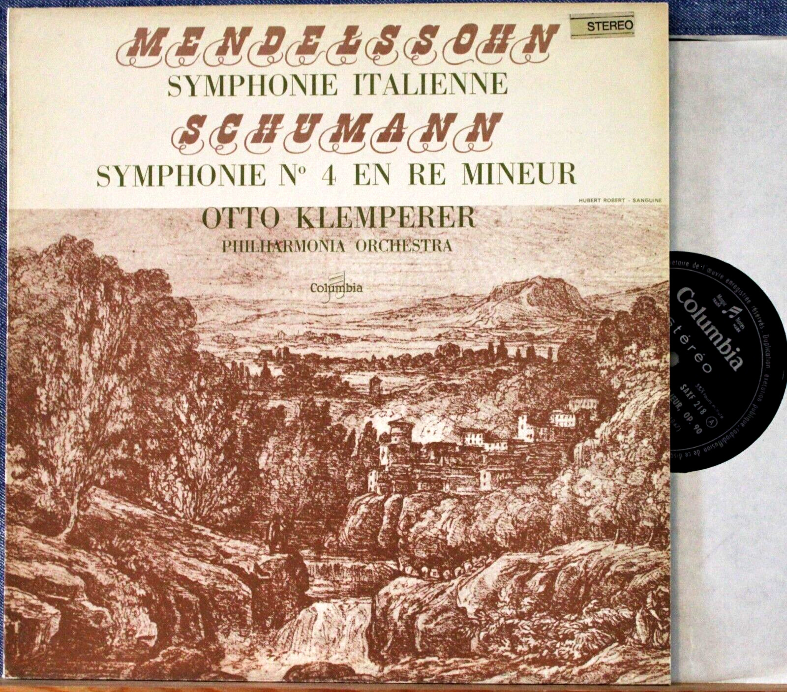 Klemperer Mendelssohn + Schumann (Symphonies) Col SAXF 218 dovel spine NM