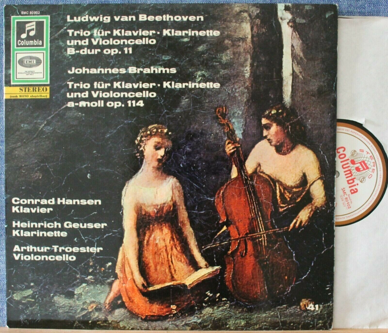 Hansen; Geuser; Troester Beethoven+Brahms (Clarinet trios) Col SMC 80 902 NM