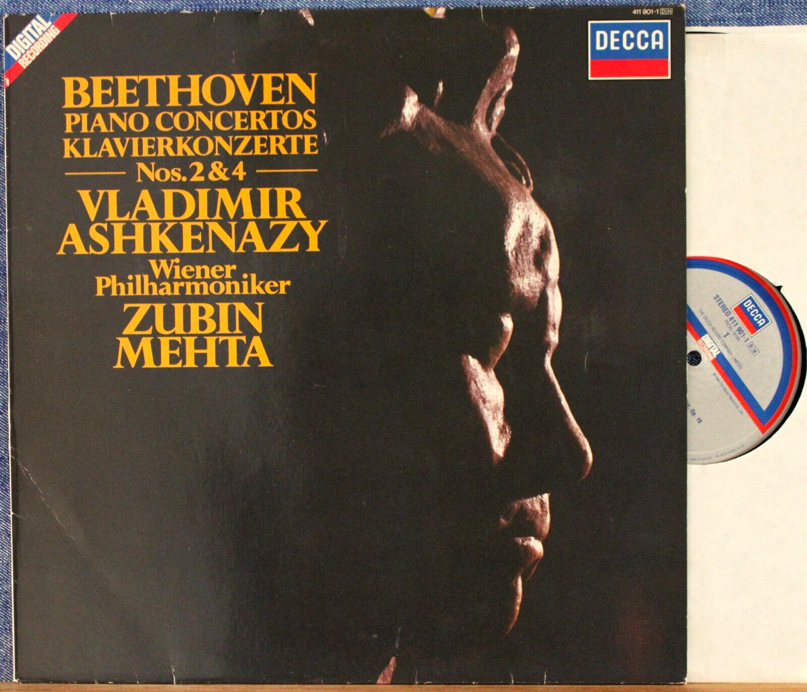 Ashkenazy; Mehta Beethoven (Piano concertos 2+4) Decca 411 901 dig NM