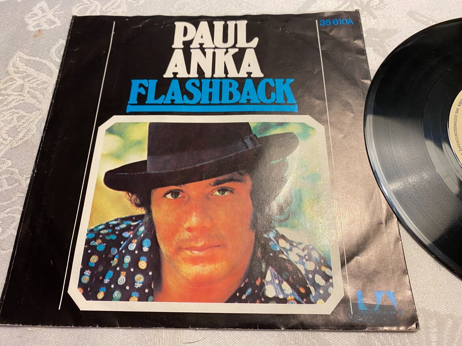 PAUL ANKA "FLASHBACK/LET ME GET TO KNOW YOU" 1973 UNITED ARTISTS RECORDS 45 RPM*