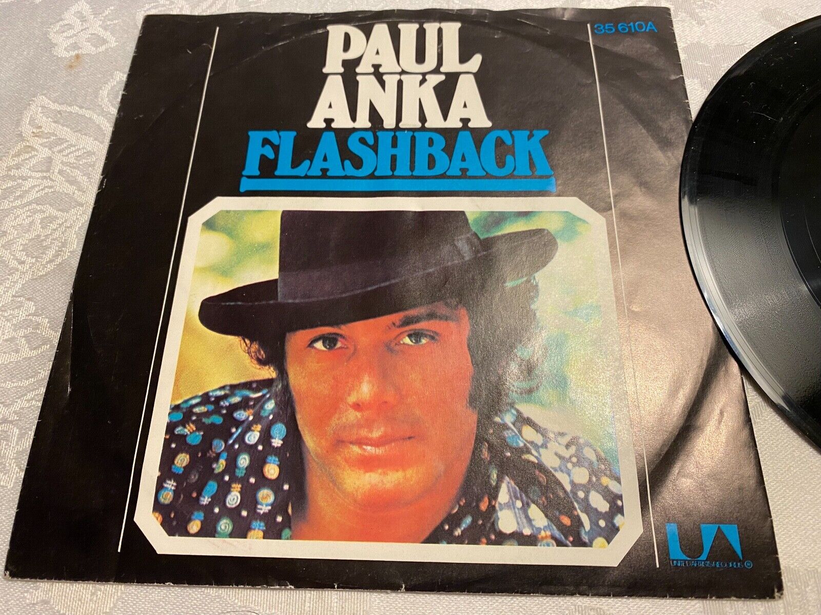 PAUL ANKA "FLASHBACK/LET ME GET TO KNOW YOU" 1973 UNITED ARTISTS RECORDS 45 RPM*