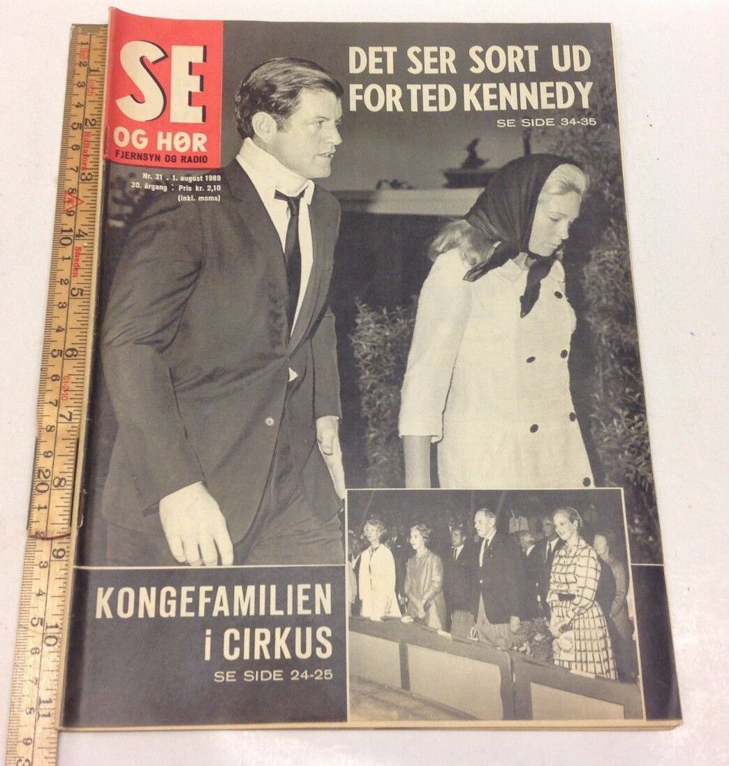 Ted Kennedy and Wife incl articles about Kennedy's in Danish Magazine from 1956