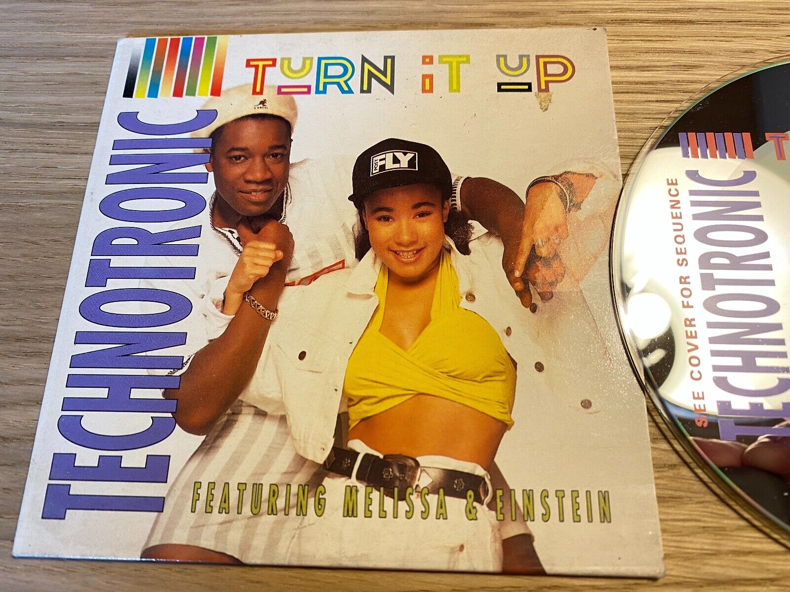 TECHNOTRONIC "TURN IT UP" 4 TRACK CD SINGLE 1990 ARS/CLIP RECORDS MINI LP COVER*