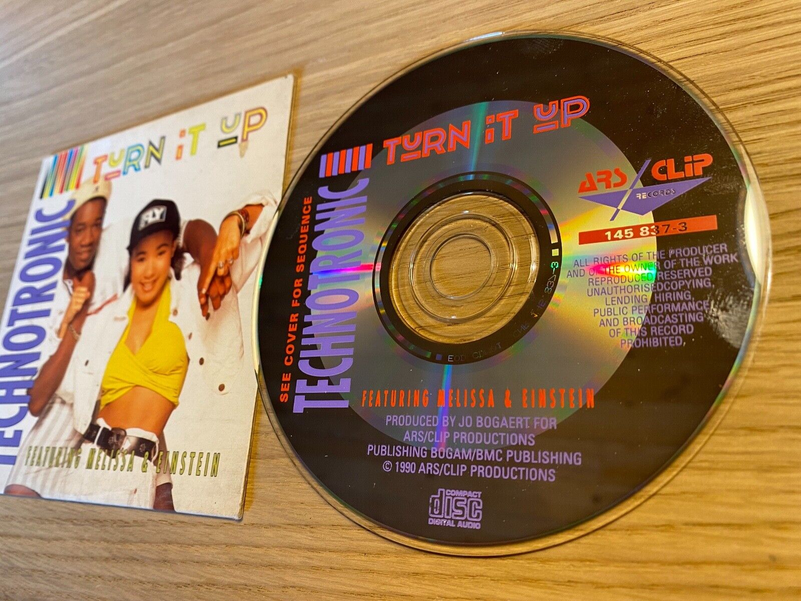 TECHNOTRONIC "TURN IT UP" 4 TRACK CD SINGLE 1990 ARS/CLIP RECORDS MINI LP COVER*