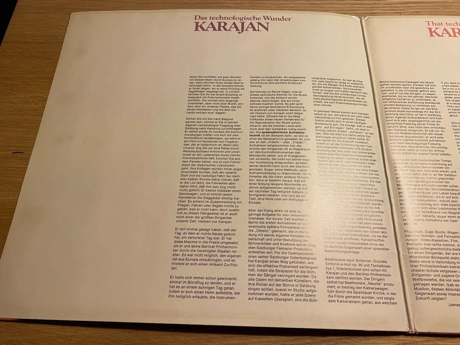 HERBERT VON KARAJAN QUADROPHONIC ELECTROLA RECORDS VINYL WGERMAN PRESS GATEFOLD