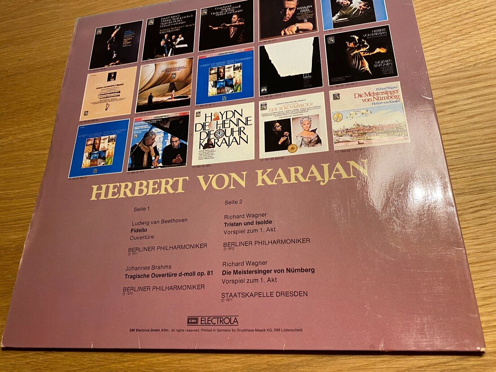 HERBERT VON KARAJAN QUADROPHONIC ELECTROLA RECORDS VINYL WGERMAN PRESS GATEFOLD