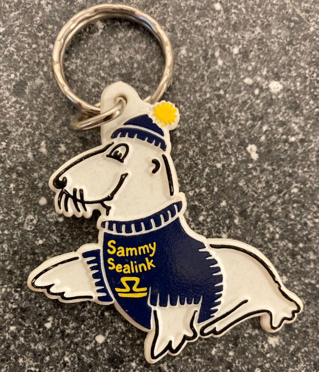 Sammy Sealink Junior Commodore Club Plastic Keychain - Vintage and Original!