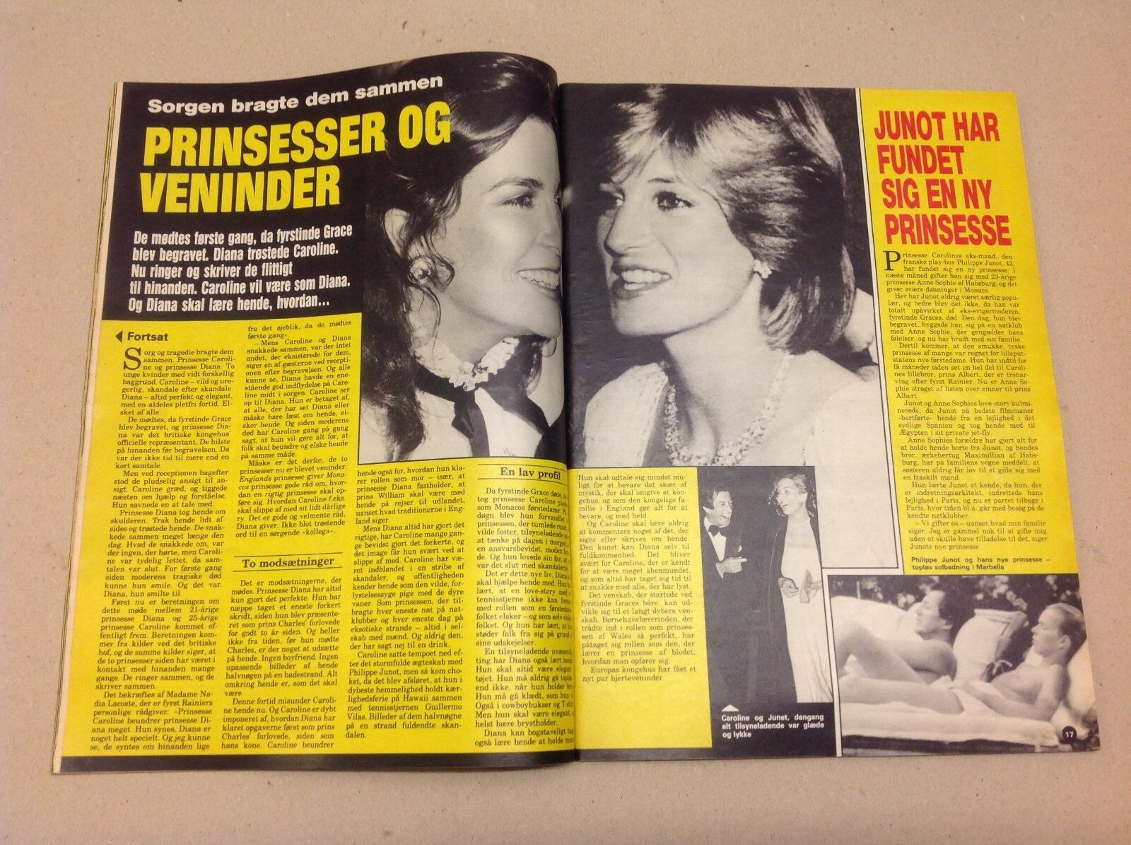 Princess Diana Lady Di Caroline Monaco Vtg Danish Magazine 1982 "Se og Hoer"