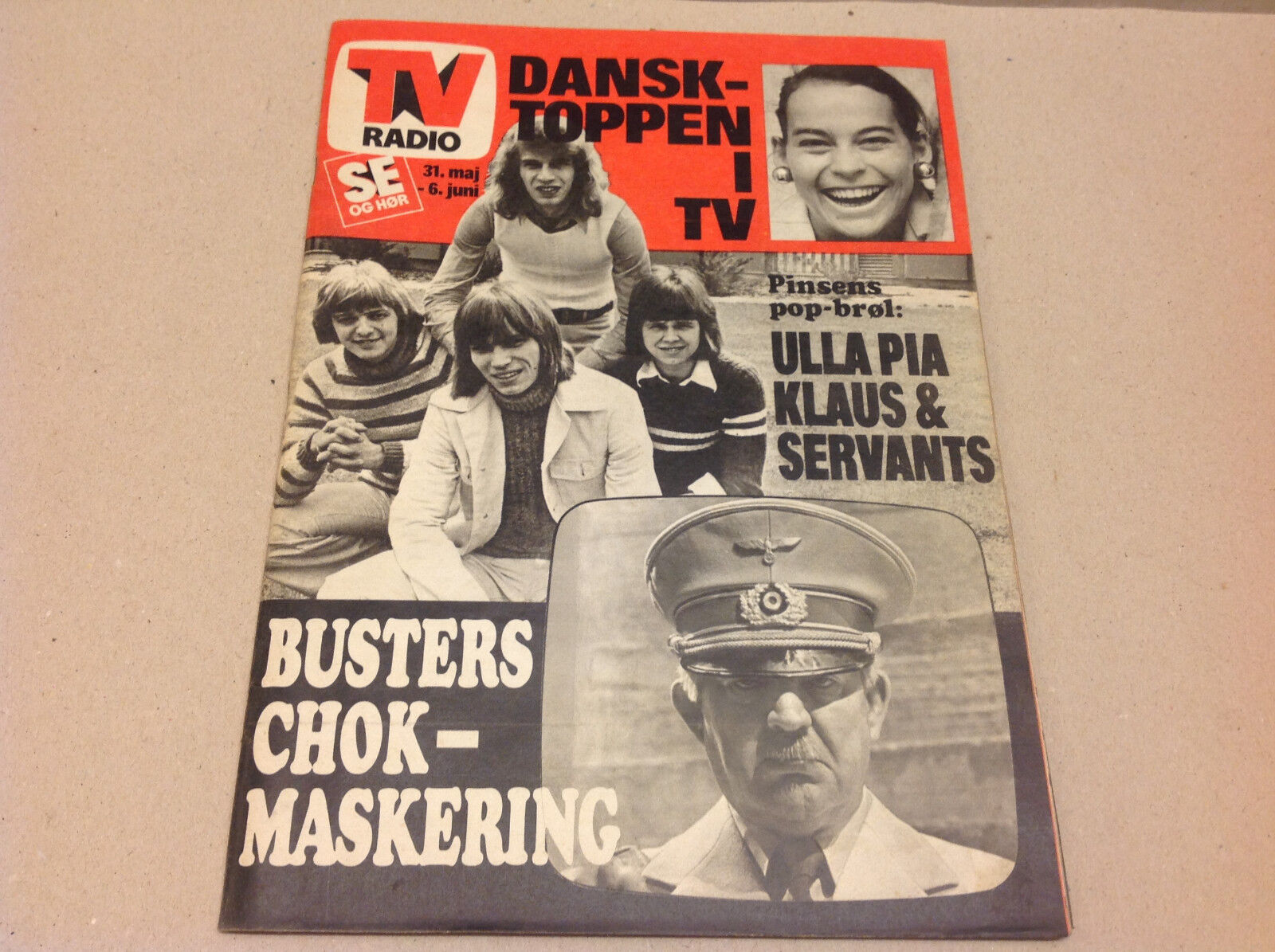 TONY CURTIS FRONT COVER HOLIDAY IN DENMARK RUMORS VINTAGE Danish Magazine 1974