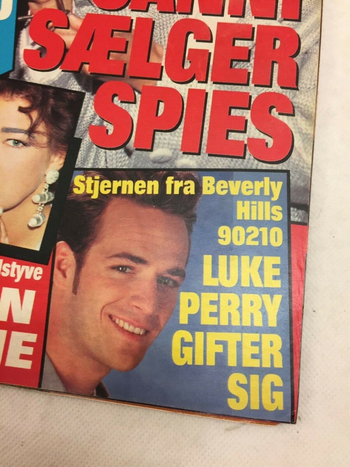 Luke Perry Dylan McKay Beverly Hills 90210 Danish Magazine 1992 "Se og Hoer"