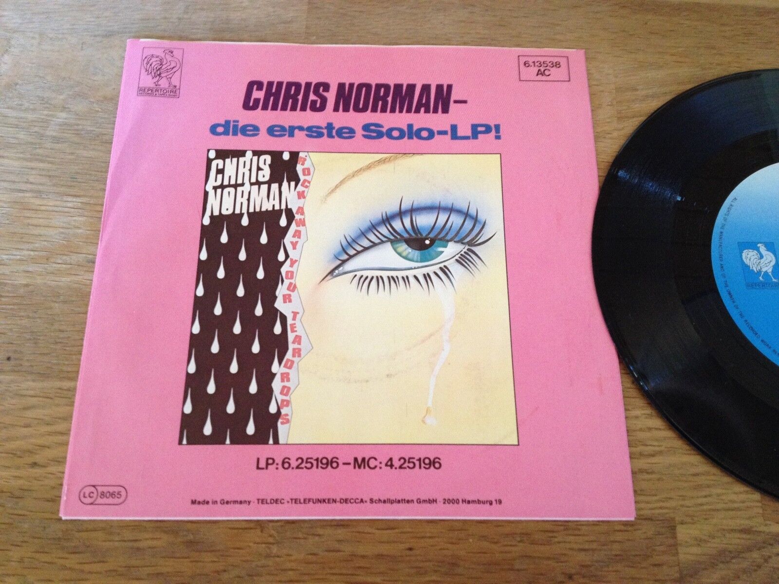 CHRIS NORMAN (SMOKIE) "HEY BABY/OH COLETTE" 1982 REPERTOIRE 613538 AC SINGLE***