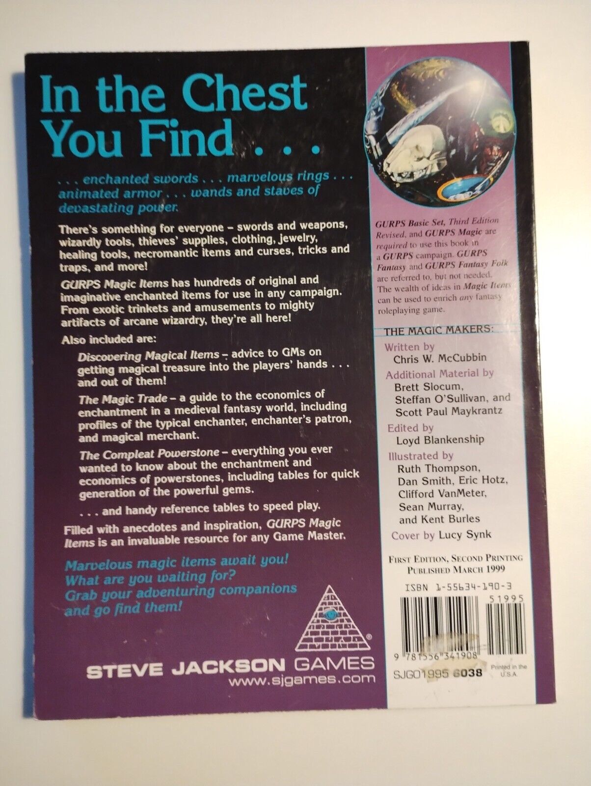 GURPS Magic Items 1- Steve Jackson Games - First edition 1999