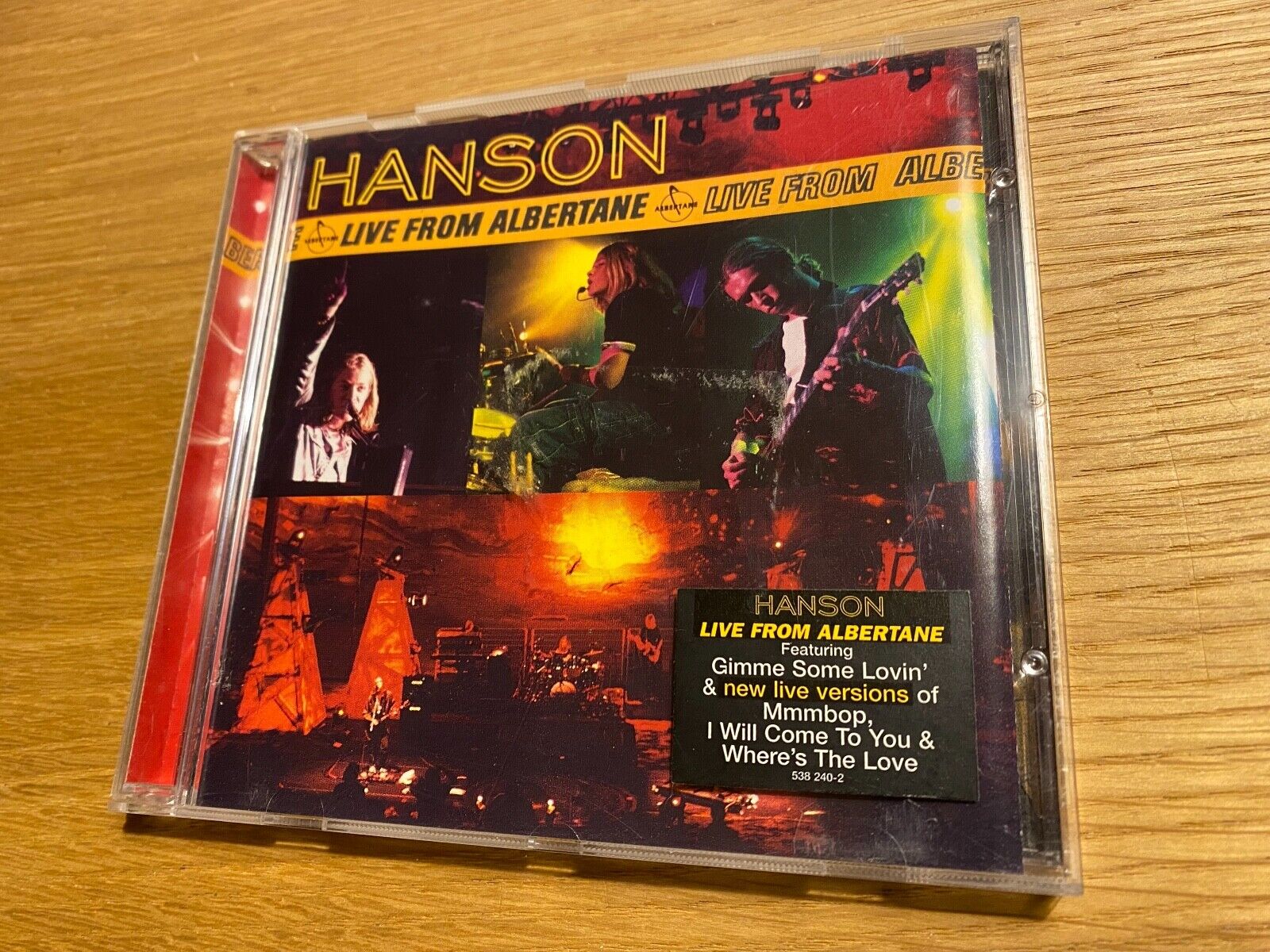 HANSON "LIVE FROM ALBERTANE" 1998 CD ALBUM 12 LIVE TRACK MERCURY RECORDS LIVE CD