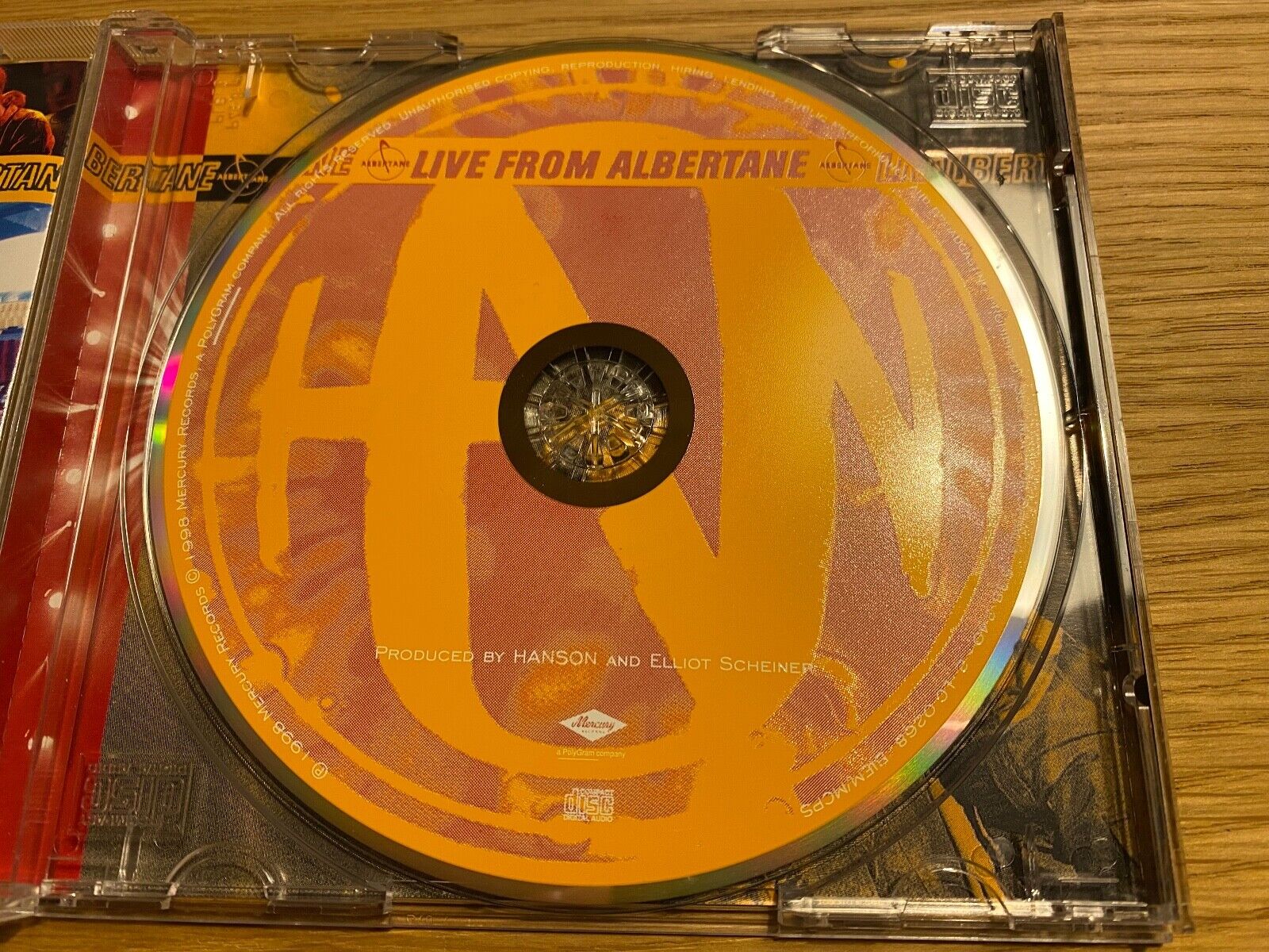 HANSON "LIVE FROM ALBERTANE" 1998 CD ALBUM 12 LIVE TRACK MERCURY RECORDS LIVE CD