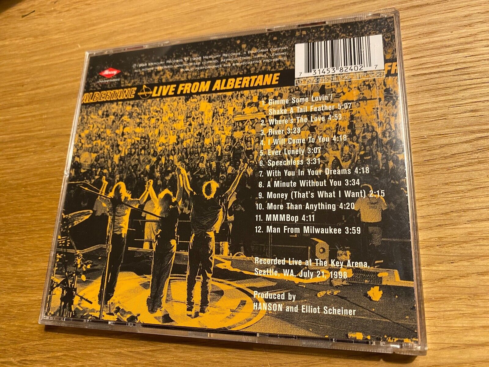 HANSON "LIVE FROM ALBERTANE" 1998 CD ALBUM 12 LIVE TRACK MERCURY RECORDS LIVE CD