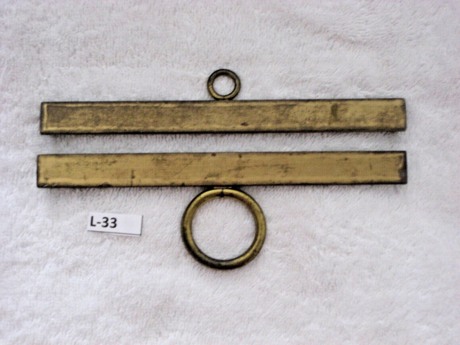 L-33 Antique Solid Brass Bell Pull Hardware  5 3/4" 150 mm Klokkestreng Denmark