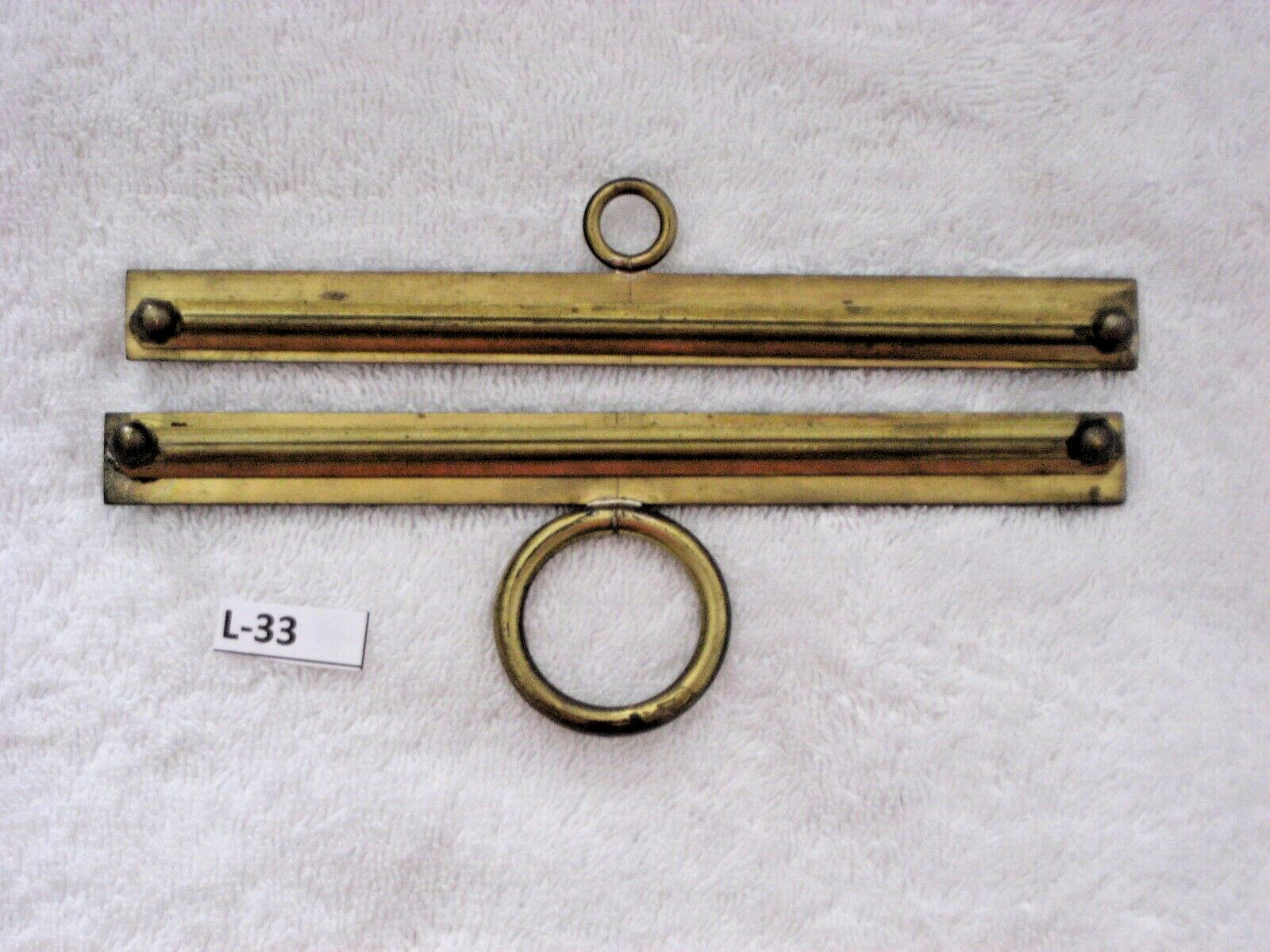 L-33 Antique Solid Brass Bell Pull Hardware  5 3/4" 150 mm Klokkestreng Denmark