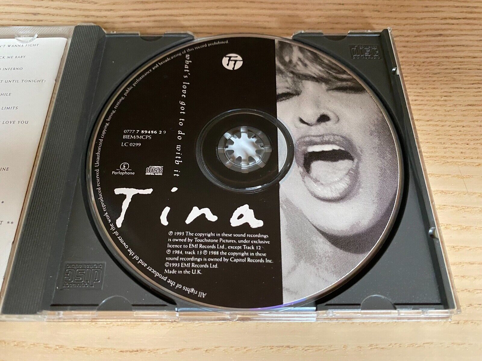 TINA TURNER "WHAT´S LOVE GOT TO DO WITH IT" 1993 CD ALBUM 14 TRACKS EMI RECORDS*