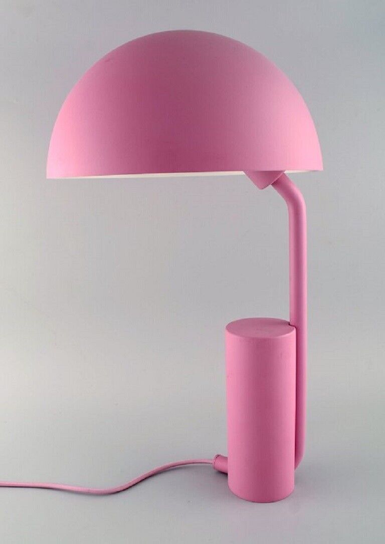 KaschKasch for Normann Copenhagen Cap table lamp in pink lacquered steel