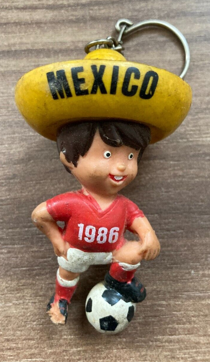 1986 Mexico Football FIFA World Cup - Original Vintage Key Ring Chain