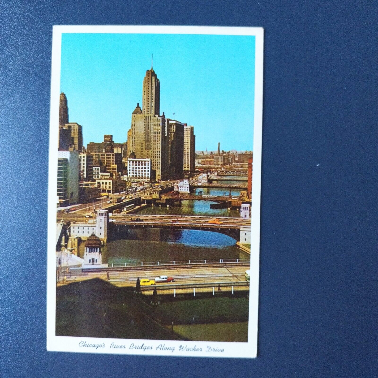 Illinois Chicago's River Bridges Along Wacker Drive 1962