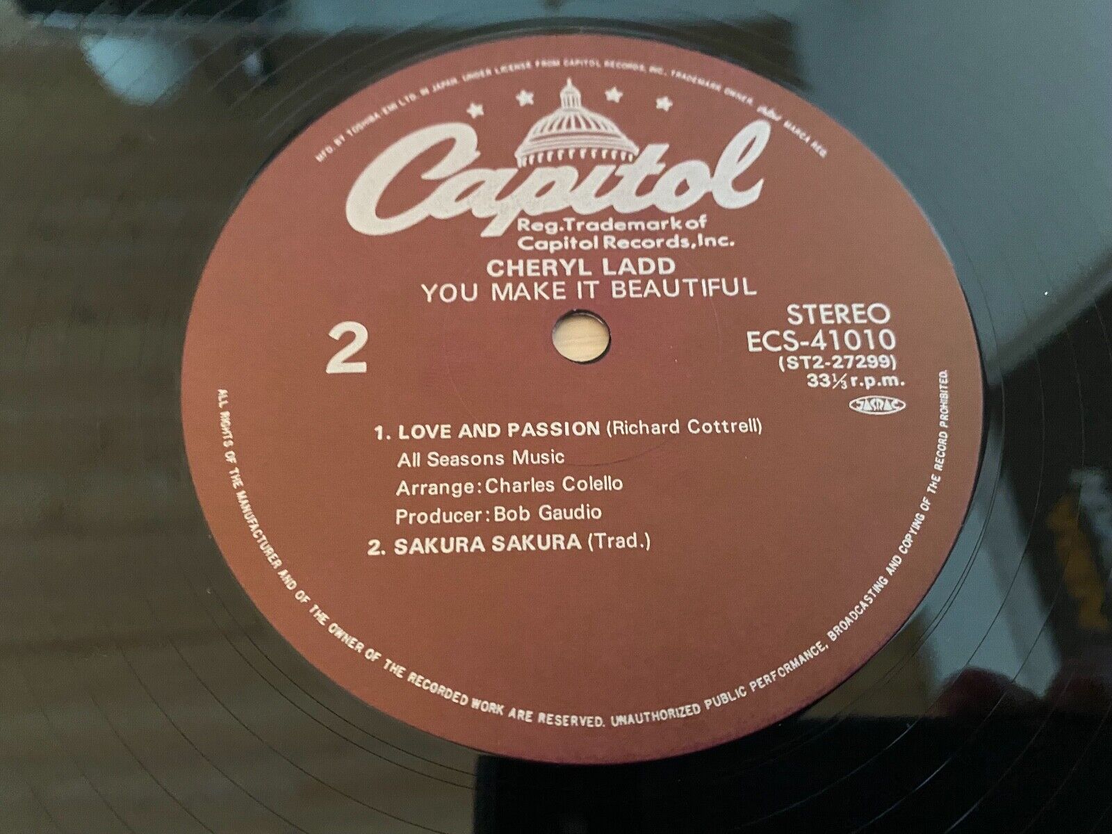 CHERYL LADD  FRANKIE VALLI "YOU MAKE IT BEAUTIFUL" CAPITOL RECORDS JAPAN 1982**